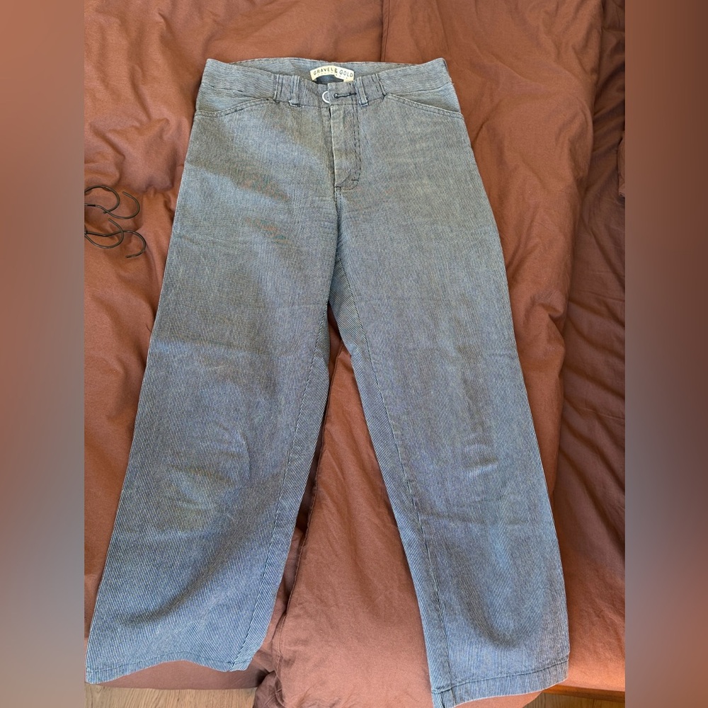 Gravel & Gold: Railroad Stripped Denim Pants